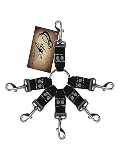 Sports Sheets Edge Leather Six Point Hog Tie Black 1